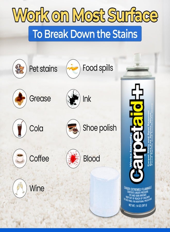 Carpetaid+ Carpet Aid Spot & Stain Remover – Perfect for Christmas & New Year Cleaning, Removes Oil, Grease, Ink, Coffee, Pet Urine & Lipstick from Carpets, Rugs & Upholstery - Image 3